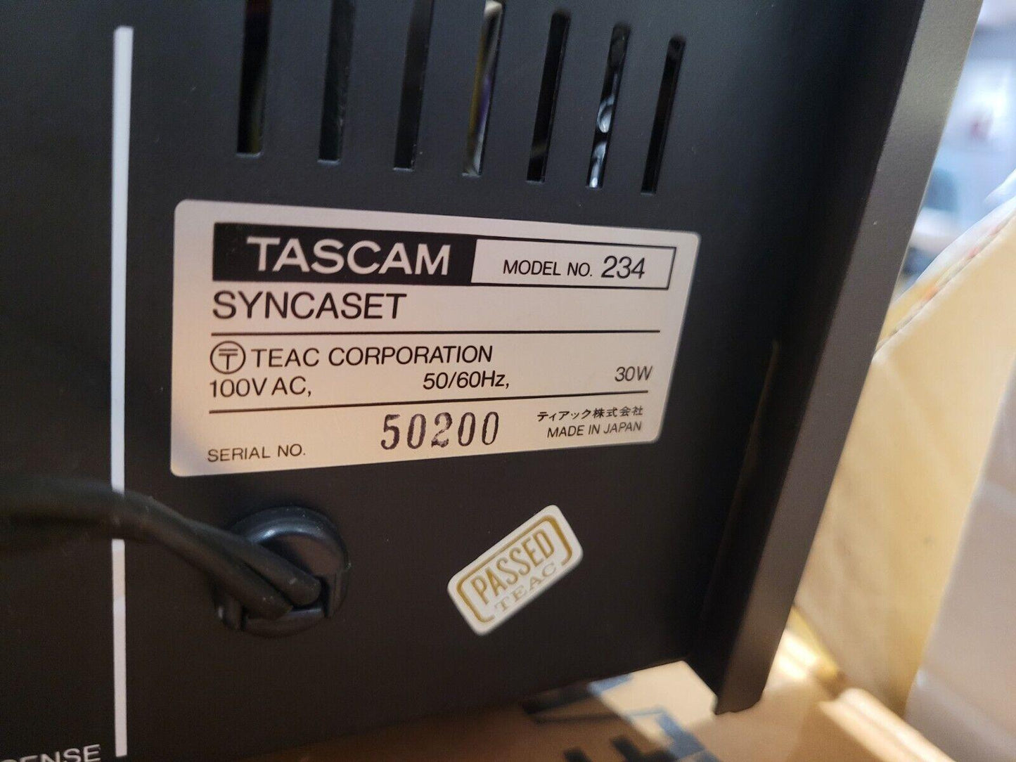 Kit de correias para deck de cassetes Teac-Tascam 234 SYNCASET