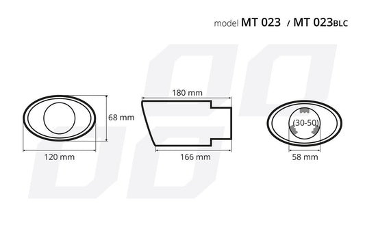 Ponteira de Escape Dupla V Cromada Aço Especial Prata Azul