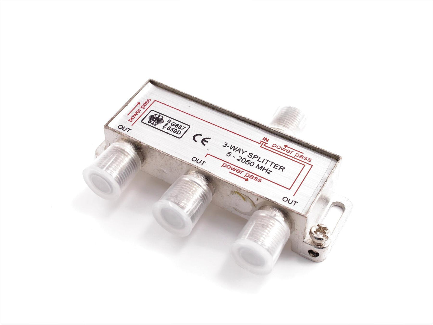 Repartidor Repartidor Divisor de Sinal de Satélite Antena para TV 1 x Entrada 3 x Saídas 5-2050MHz