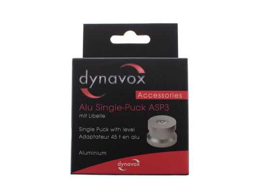 Adaptador Prata Para Discos de Vinil Single 45 rpm ASP3 Com Nivel Dynavox