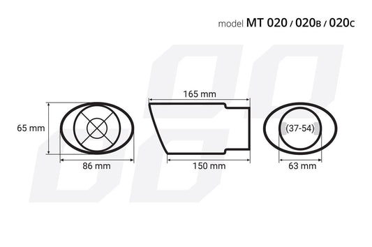 Ponteira de Escape  Cromada Oval em Aço Especial