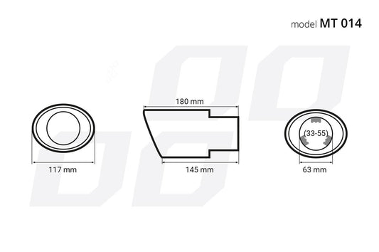 Ponteira de Escape Cromada Redonda em Aço Especial
