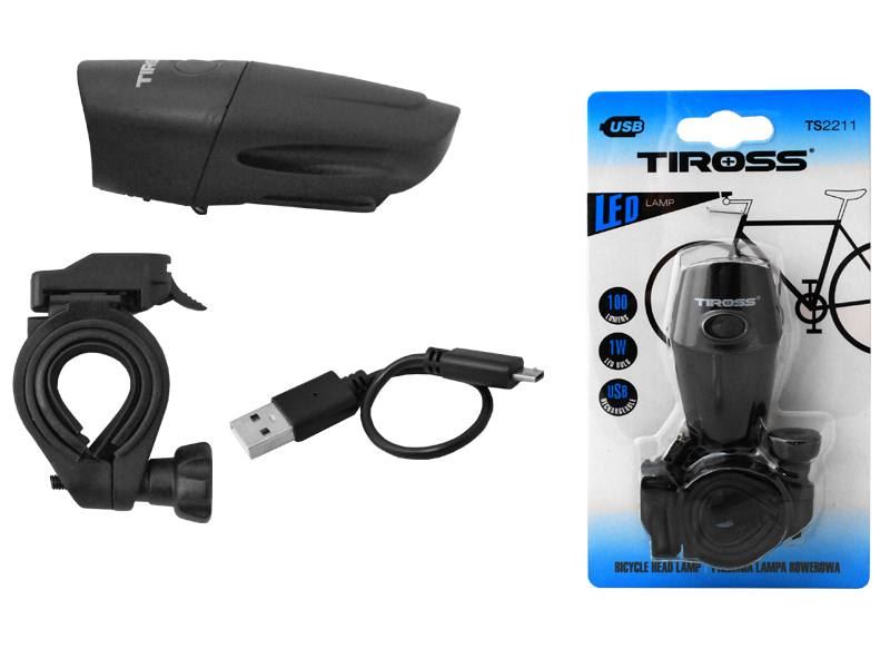 Luz Led Bicicleta Frontal 1W 100lm Recarregável 300mah USB IP44