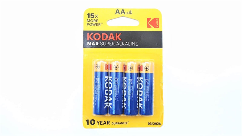 Pilha Alcalina AA / LR6 MN1500 - 1.5V Kodak Max Super [Blister 4 unid.]