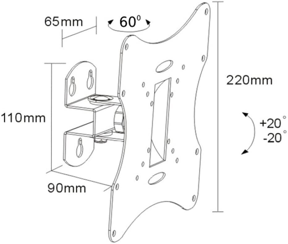 Suporte TV Parede 23" - 42" Pulgadas Rotativo Cinzento