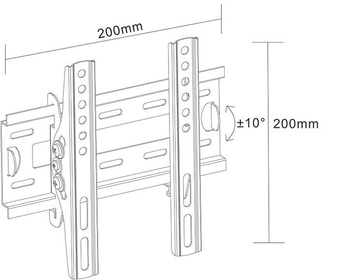 Suporte TV Parede 17" - 42" Pulgadas Inclinável