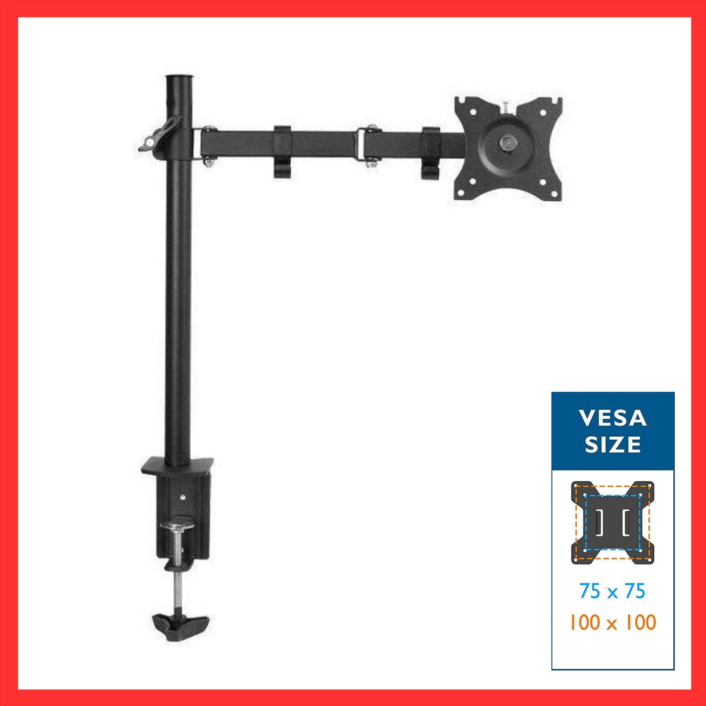 Suporte de Mesa Secretária para Monitor PC 10" - 29" AJustável Regulável e Inclinável