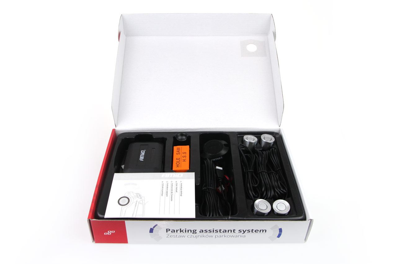 Kit 4 Sensores Estacionamento de Automóvel c/ Buzer - Cinzento