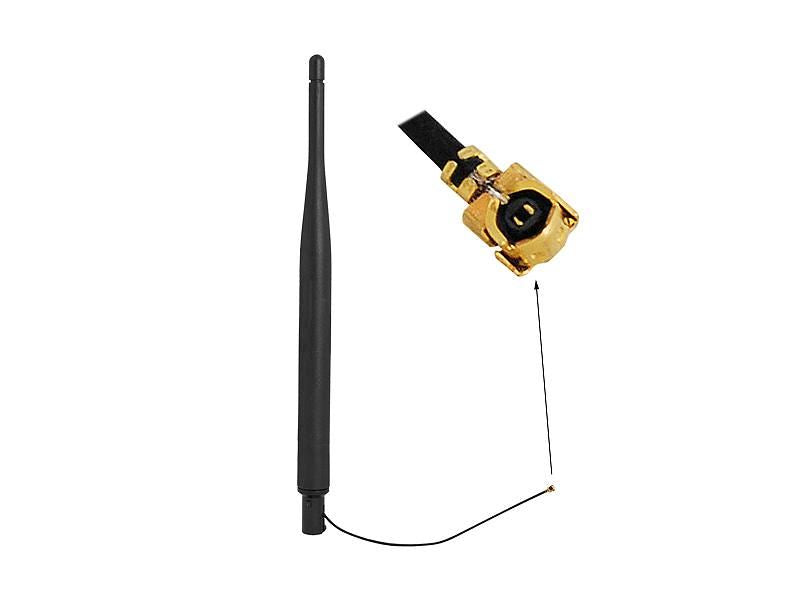 Antena WiFi 2.4GHz com ligação I-PEX (u.FL) 171mm compatível com Raspberry