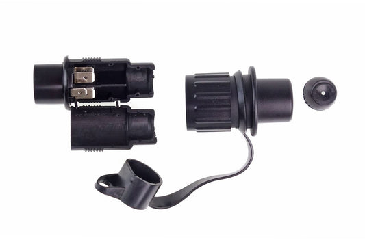 Ficha de Reboque 12/24 Volts 3-Pinos Macho- Preto