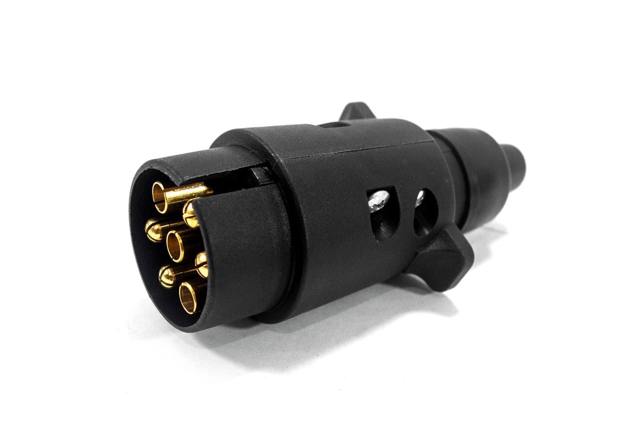 Ficha de Reboque 12/24 Volts 7-Pinos Macho