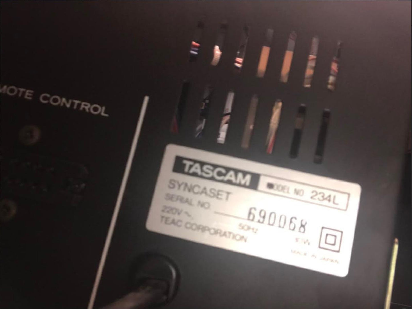 Kit de correias para deck de cassetes Teac Tascam 234 L SYNCASET