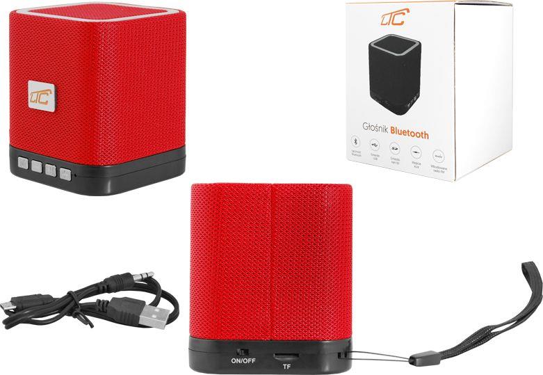 Coluna Portátil Bluetooth 3W com Rádio FM Micro SD [Autonomia até 8h] Vermelha