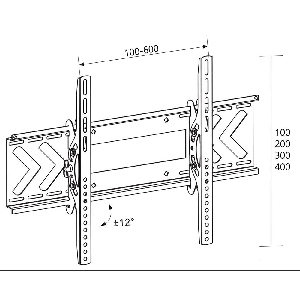 Suporte TV Parede  37"  - 70" Pulgadas Slim Inclinável