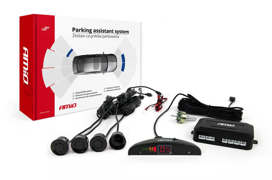 Kit 4 Sensores Estacionamento de Automóvel c/ Display - Preto