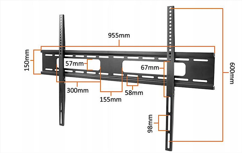 Suporte TV Parede  42" a 100"  [Pulgadas ] Fixo Slim