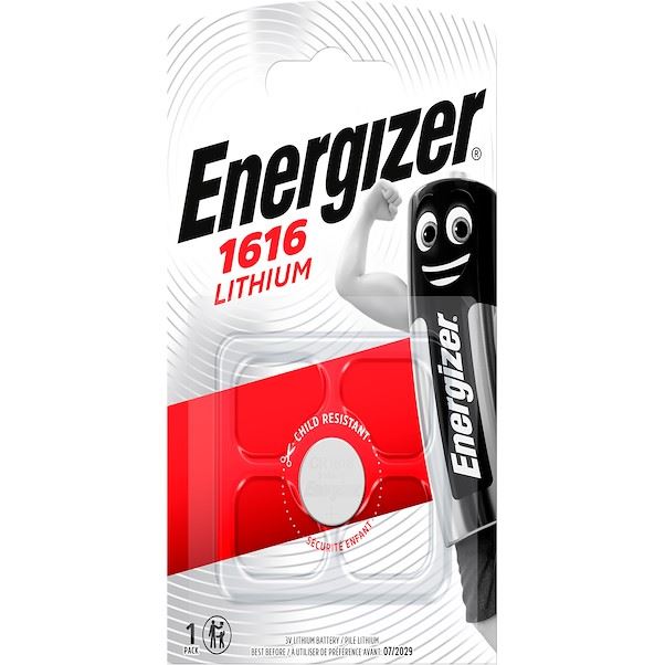 Pilha Litio CR1616 1616 3V Energizer Validade JUL-2029