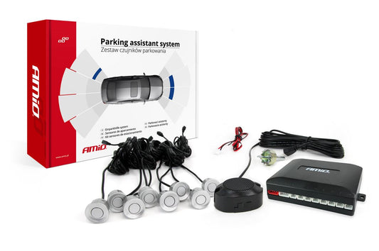 Kit 8 Sensores Estacionamento de Automóvel c/ Buzer - Cinzento