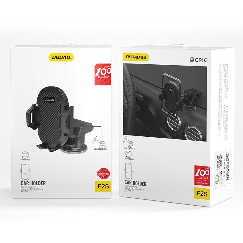 Dudao Gravity Suporte Smartphone Telemóvel 4.7" - 8" Extensível [Instalação Pára-brisa & Tablier]