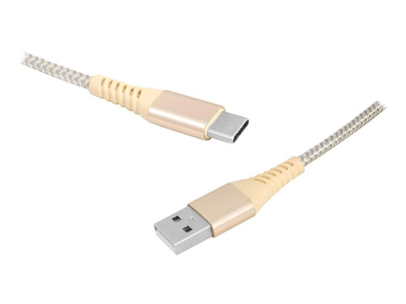 Cabo Dados USB-C Entrelaçado 1M Dourado