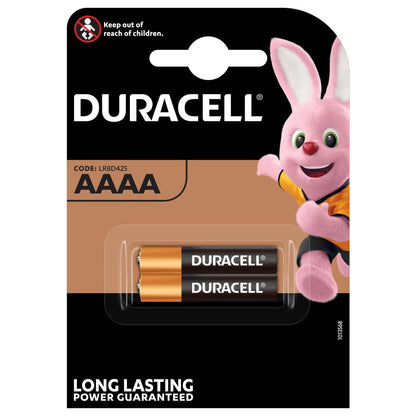 Pilha Alcalina AAAA / LR61 LR8D425 1.5V Duracell [Blister 2 und.] Validade DEZ-2025