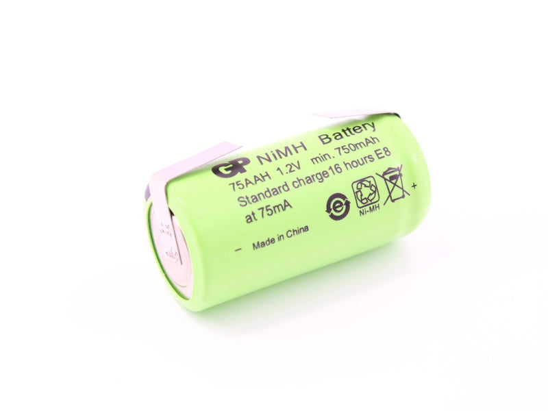 Bateria Ni-MH Com Pinos 75AAH GP 1.2V 750mAh