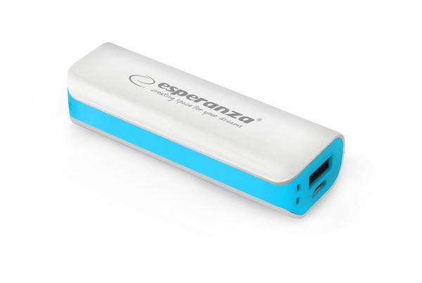 Powerbank USB 2200mAh Branco-Azul
