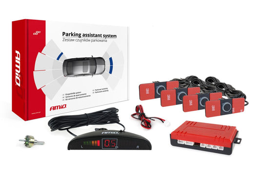 Kit 4 Sensores Estacionamento de Automóvel c/ Display - Preto