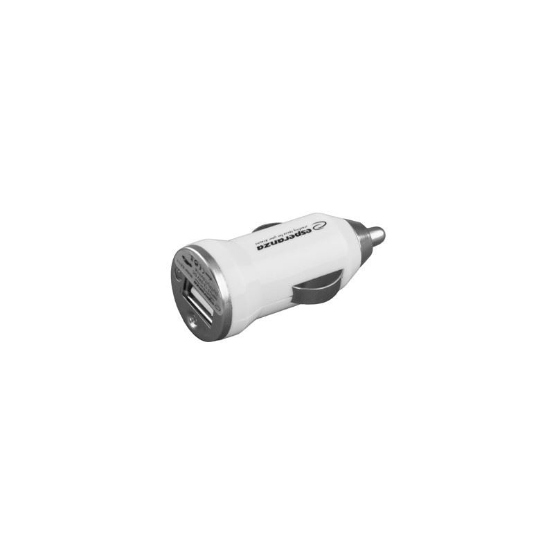 Mini Carregador de Isqueiro  12-24V 1 x USB 1A Branco