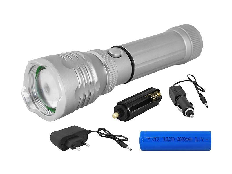 Lanterna Alumínio  Led CREE XPE 3W 260LM Recarregável