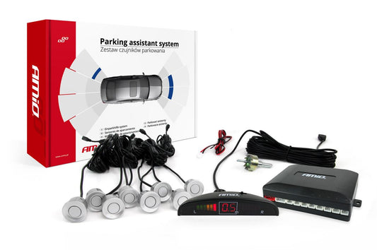 Kit 8 Sensores Estacionamento de Automóvel c/ Display - Cinzento