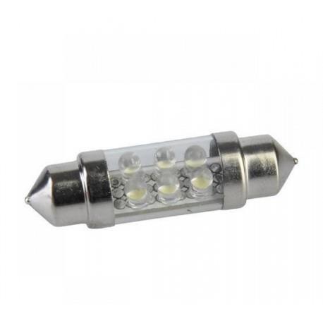 Lâmpada placa de matricula  T10 C5W SV8.512V 36mm 6 LEDS SV8.5  6000K