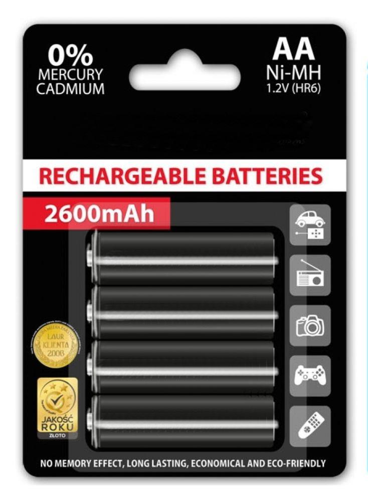 Pilha Recarregavel HR6 AA Ni-MH 1.2V  2600mAh [Blister 4 und.]