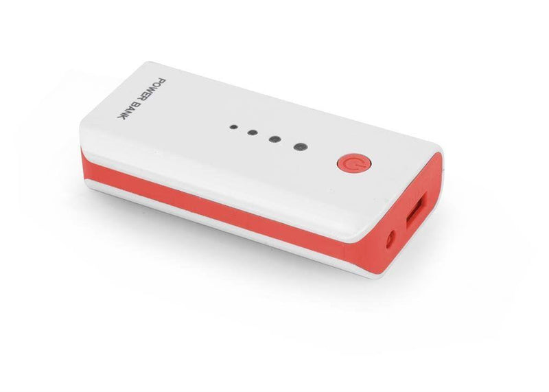 Powerbank USB 5200mAh Branco-laranaja
