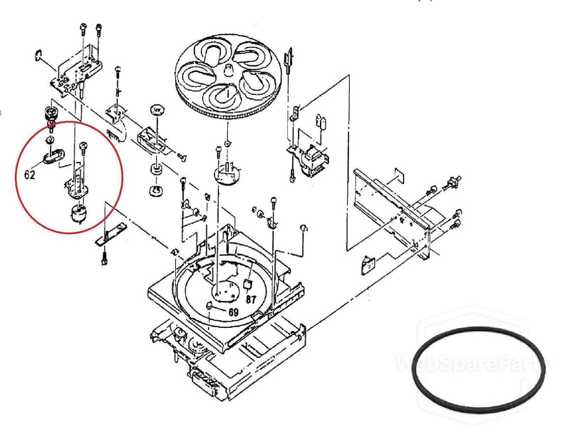 Correiao TABLE DISC Para Leitor de CD Sony CDP-C305M