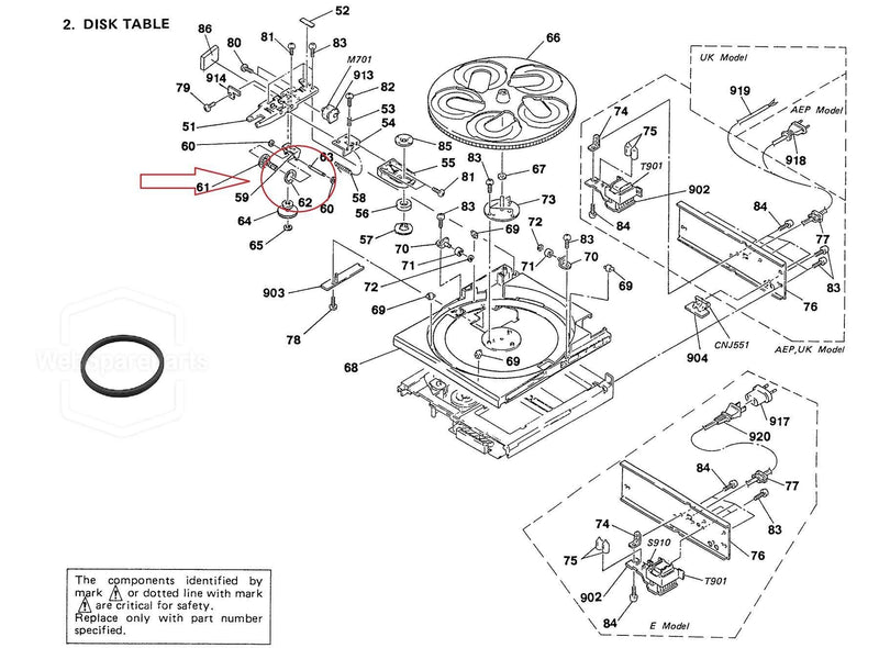 Correiao TABLE DISC Para Leitor de CD Sony CDP-C500M