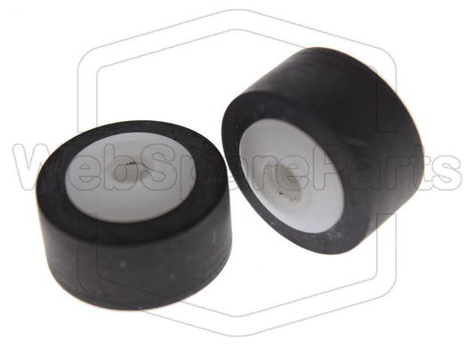 Rodas de pressão (pinch rollers) para deck de cassetes Bang & Olufsen Beocord 4500– Version 1