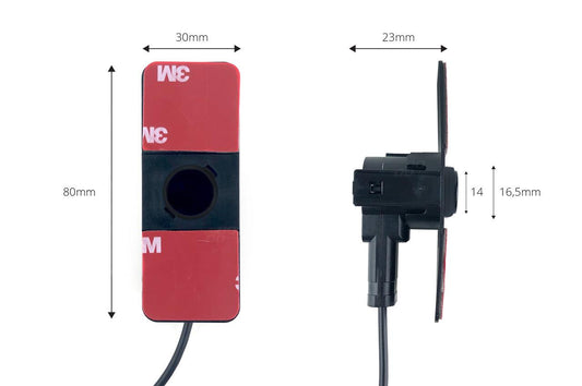 Kit 4 Sensores Estacionamento de Automóvel 16.5mm  c/ Display - Preto