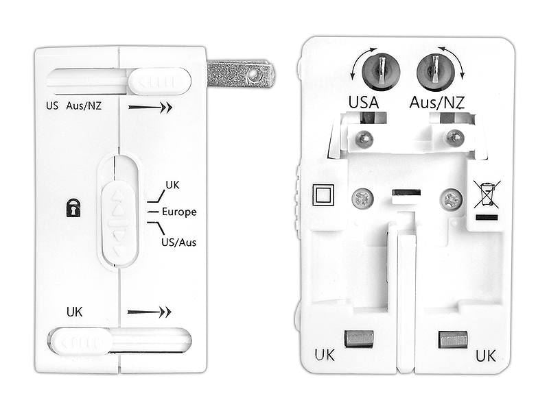 Adaptador de Viagem Universal US / UK / US / AU