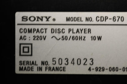 Correia para abertura da gaveta do leitor de CD Sony CDP-670 (EU-Model)